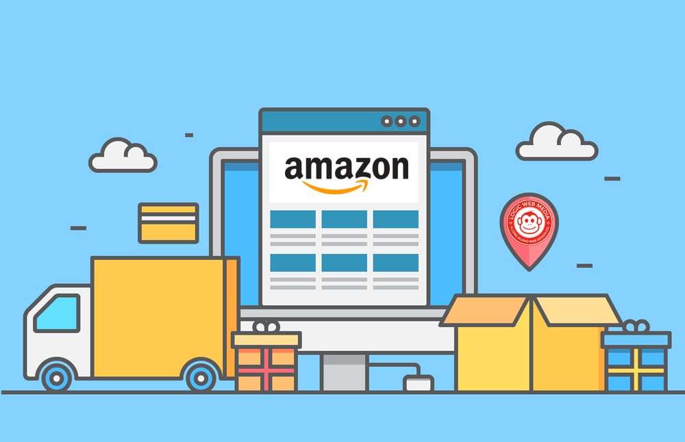 graphic of amazon ecommerce shopping