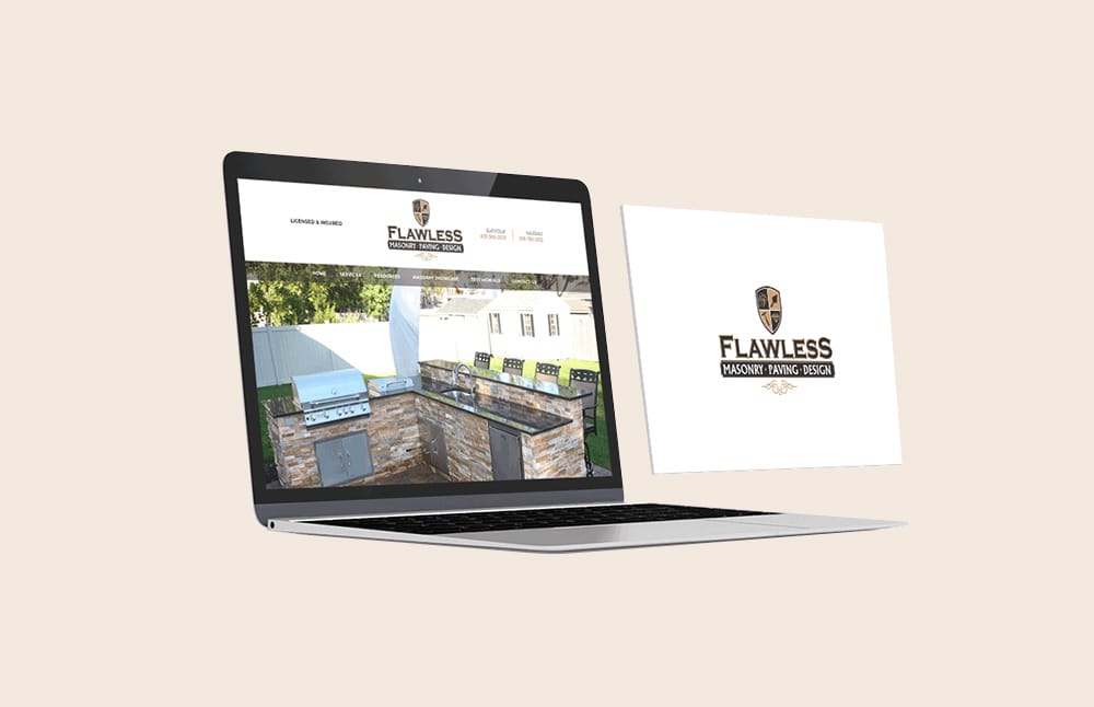 home page website design for a masonry company