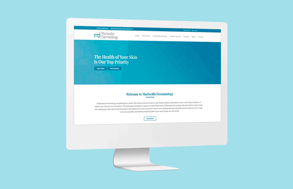 Website preview for a Dermatologist office
